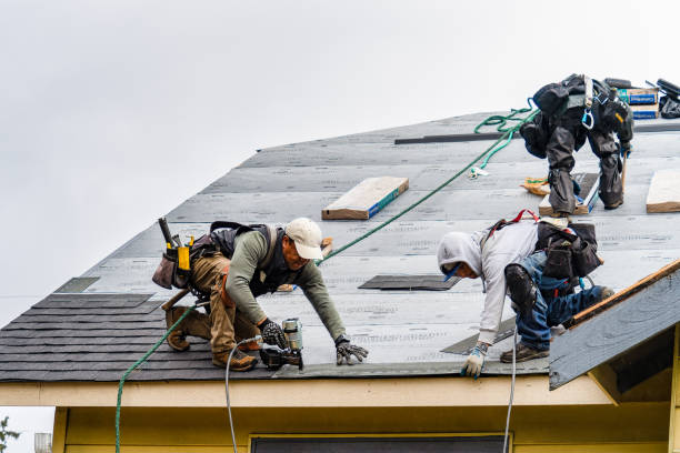 Professional Gutter Installation technician working in Wurtsboro, NY
